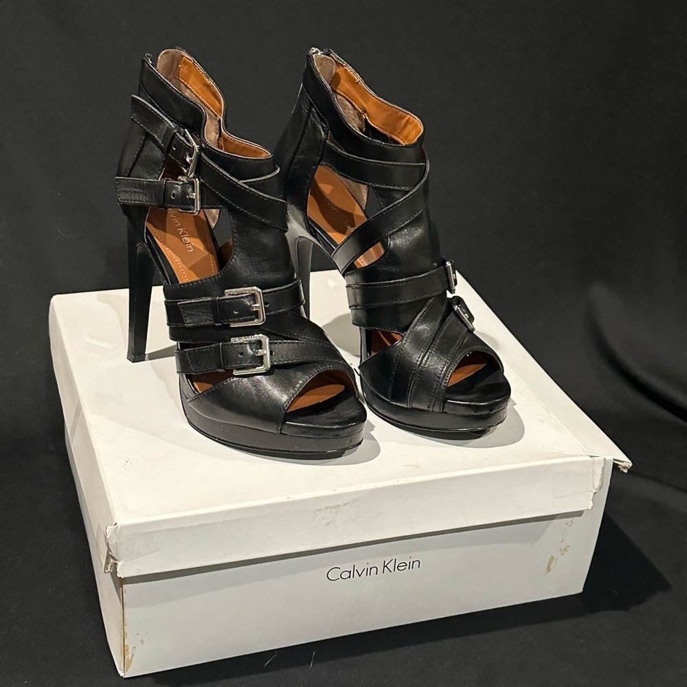 Calvin Klein Black Women's Heeled Sandals